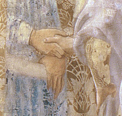 The Reception of the Queen of Sheba by King Solomon from the Legend of the True Cross cycle (detail) by Piero della Francesca